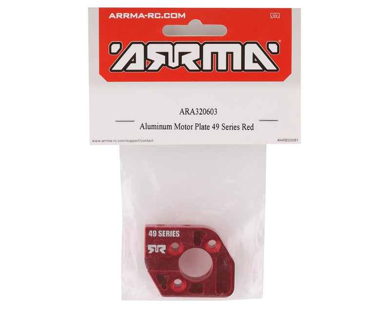 ARRMA ARA320603 Aluminum Motor Plate 49 Series Red : 8S Kraton / Outcast