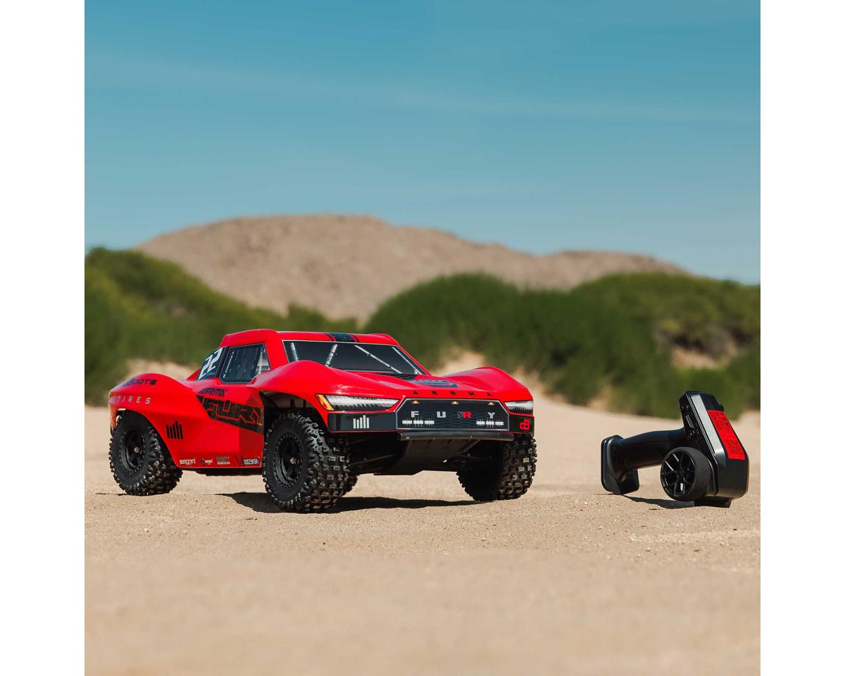 Arrma Fury 2WD MEGA 550 RTR Brushed 1/10 Off-Road Short Course Truck (Red) w/SLT2 2.4GHz Radio, Battery & Charger