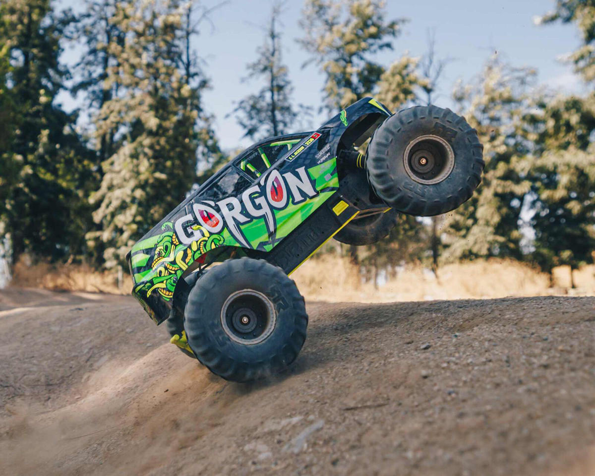 Arrma Gorgon 4X2 MEGA 550 Brushed 1/10 Monster Truck RTR (Yellow) w/SLT2 2.4GHz Radio, Battery & Charger