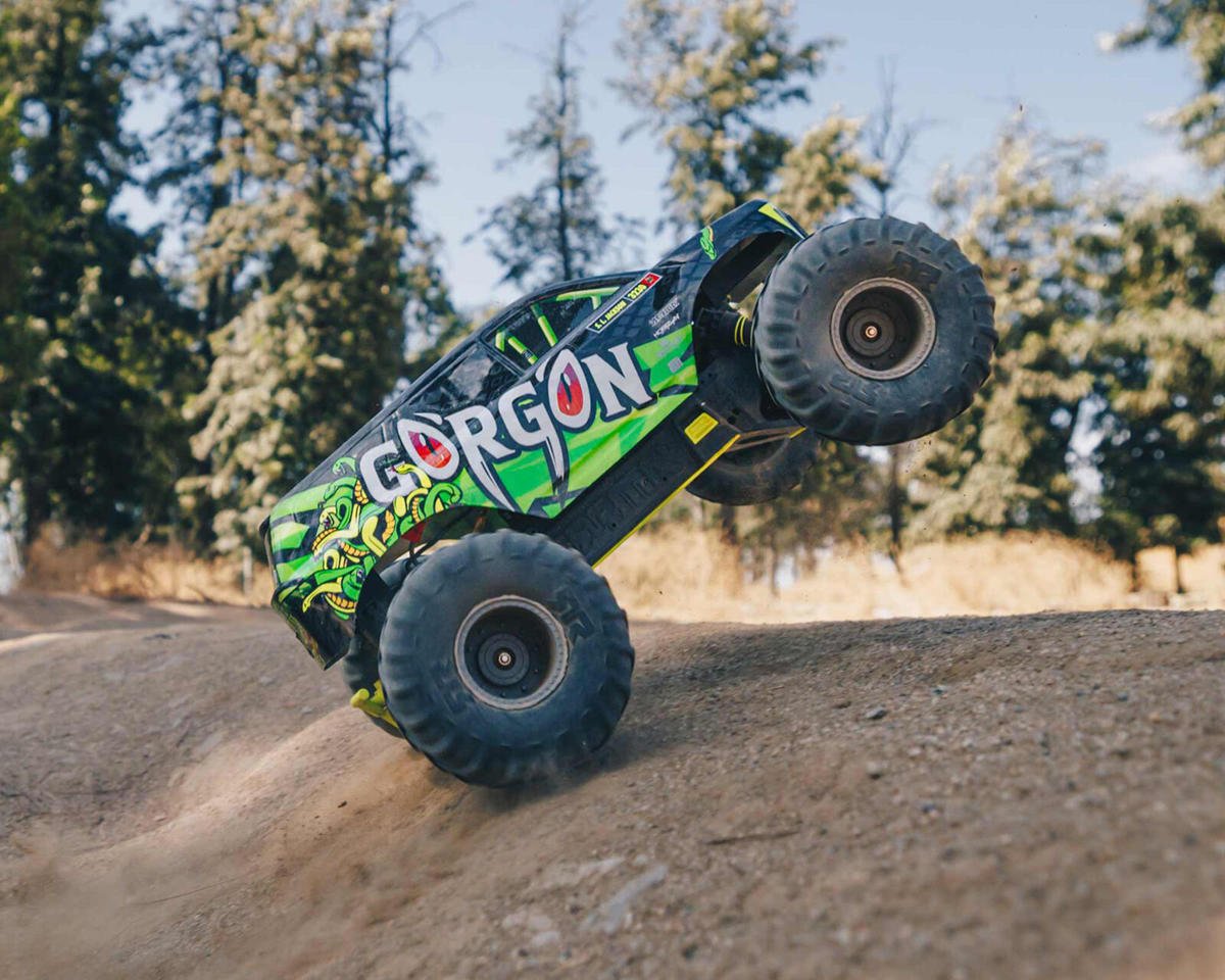 Arrma Gorgon 4X2 MEGA 550 Brushed 1/10 Monster Truck RTR (Yellow) w/SLT2 2.4GHz Radio, Battery & Charger