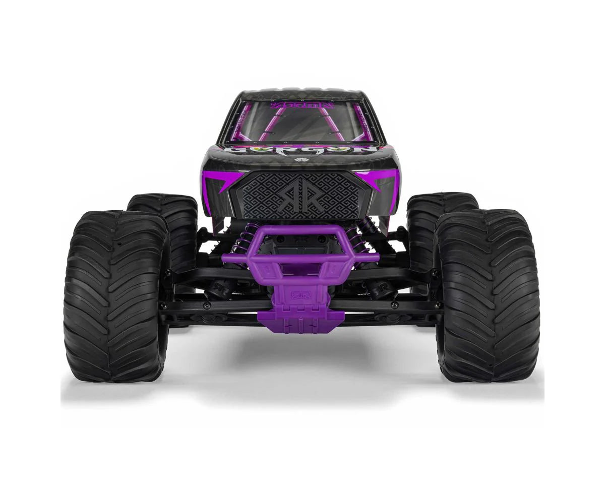Arrma Gorgon 4X2 MEGA 550 1/10 RTR Brushed Monster Truck (Purple) w/SLT2 2.4GHz Radio, Battery & Charger