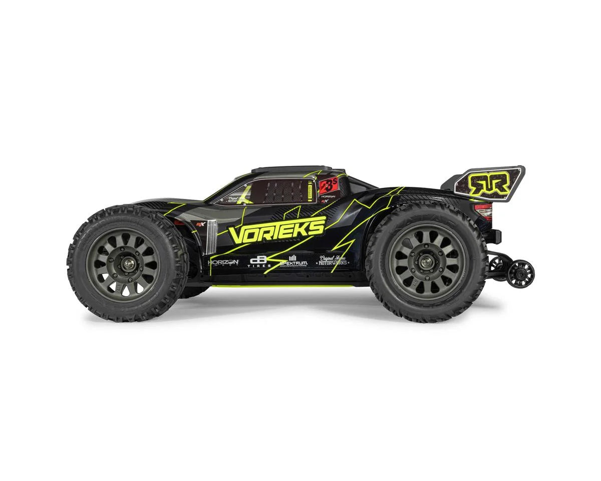 Arrma Vorteks 223S 1/10 BLX Brushless RTR 2WD Stadium Truck (Yellow) w/SLT2 2.4GHz Radio & DSC
