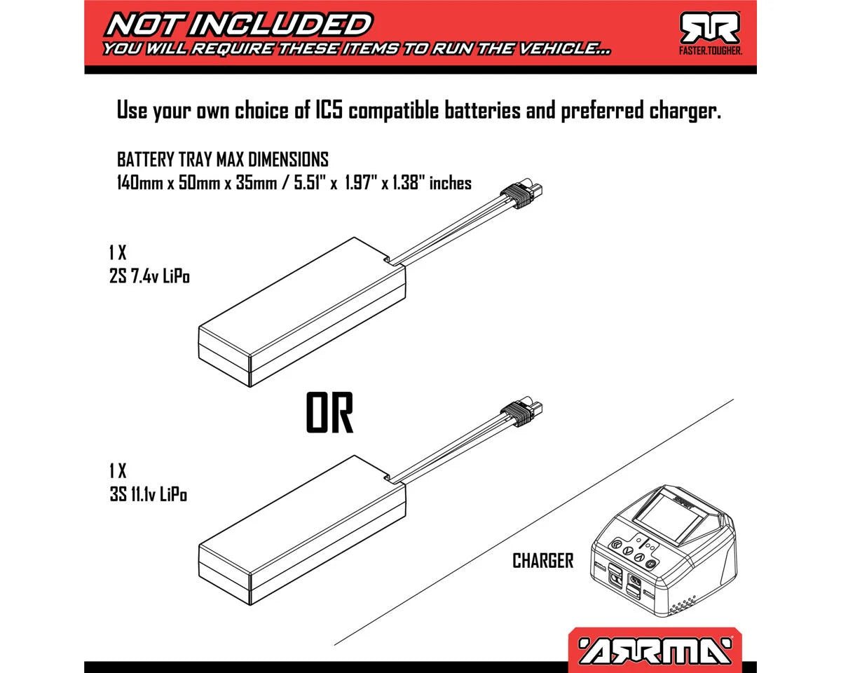 Arrma Fury 223S BLX 1/10 Brushless RTR 2WD Short Course Truck (Blue) w/SLT2 2.4GHz Radio & DSC