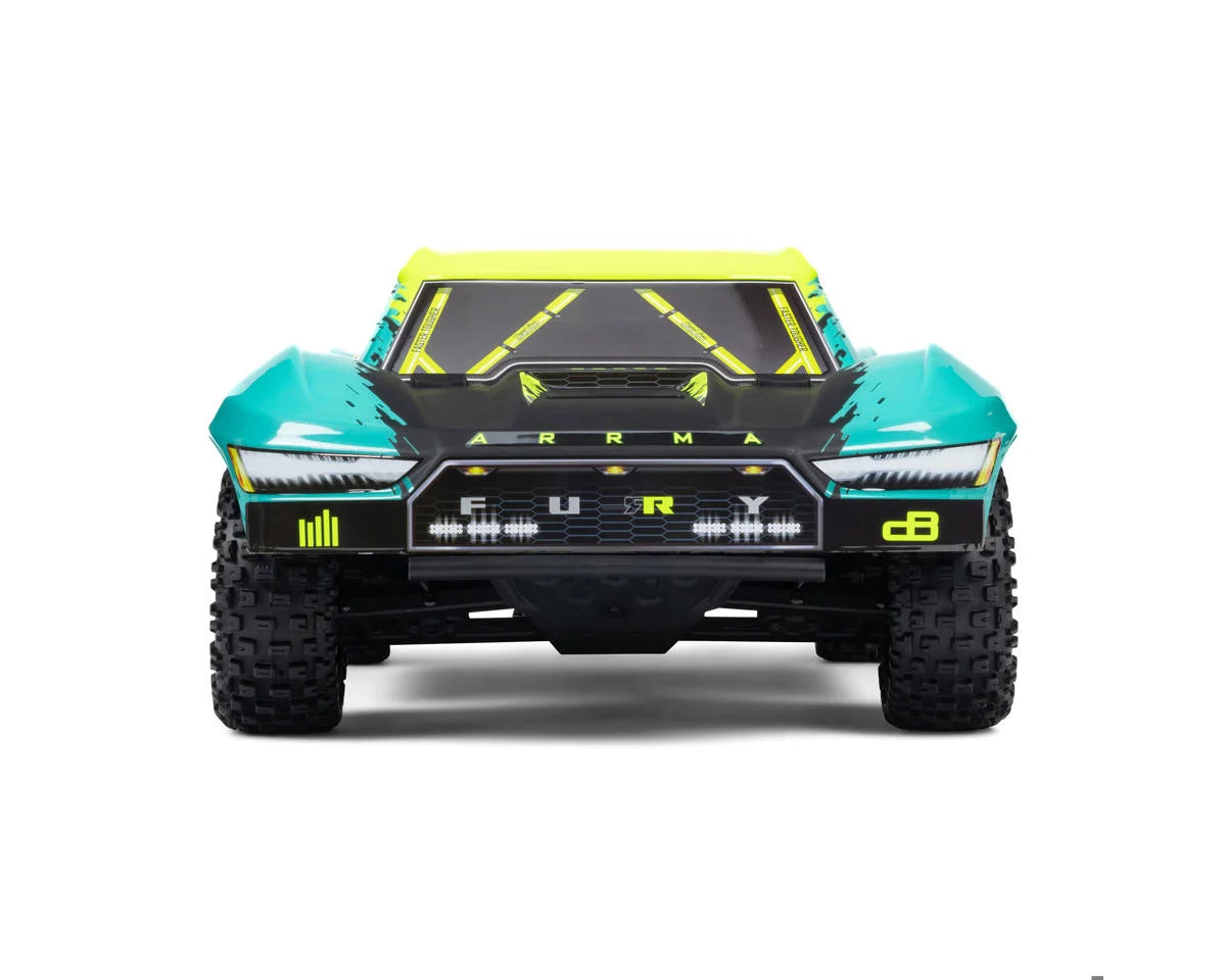 Arrma Fury 223S BLX 1/10 Brushless RTR 2WD Short Course Truck (Green) w/SLT2 2.4GHz Radio & DSC