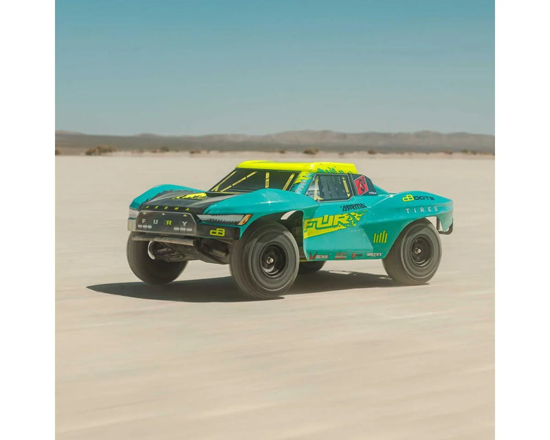 Arrma Fury 223S BLX 1/10 Brushless RTR 2WD Short Course Truck (Green) w/SLT2 2.4GHz Radio & DSC