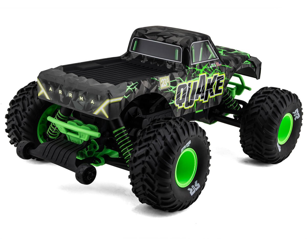 Arrma Quake 223S DSC 1/10 RTR Brushless 2WD Monster Truck (Green) w/SLT2 2.4GHz Radio