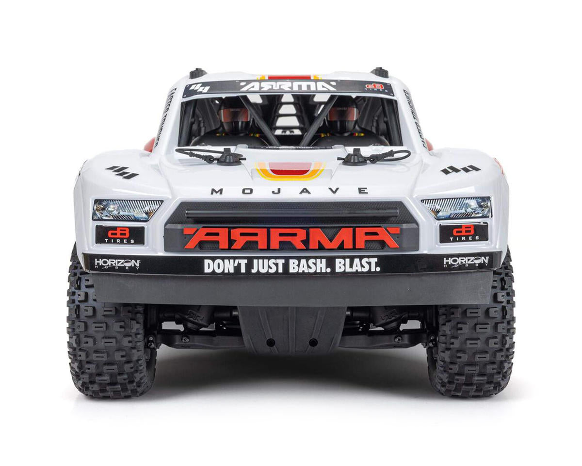 Arrma Mojave 4S BLX Brushless 1/8 4WD RTR Electric Desert Truck (White/Red) w/Spektrum SLT3 2.4GHz Radio