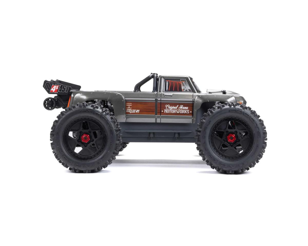 Arrma Outcast 4S V2 BLX Brushless RTR 1/10 Stunt Truck (Gunmetal) w/SLT3 2.4GHz Radio & Smart ESC