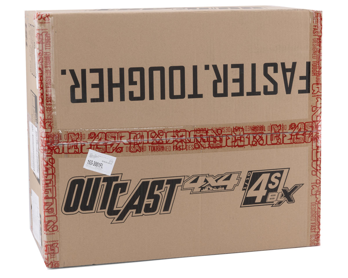Arrma Outcast 4S V2 BLX Brushless RTR 1/10 Stunt Truck (Red) w/SLT3 2.4GHz Radio & Smart ESC