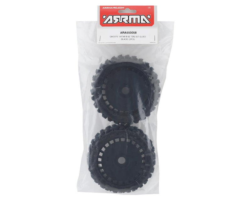 Arrma Pre-Mounted dBoots Katar B 6S Tire/Wheel Set (Black) (2)