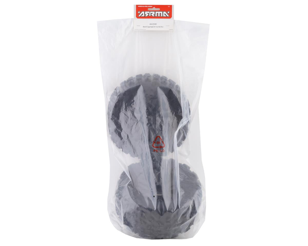 Arrma dBoots "Copperhead2 Mt" Pre-Mounted Tire (Black) (2) w/24mm Hex