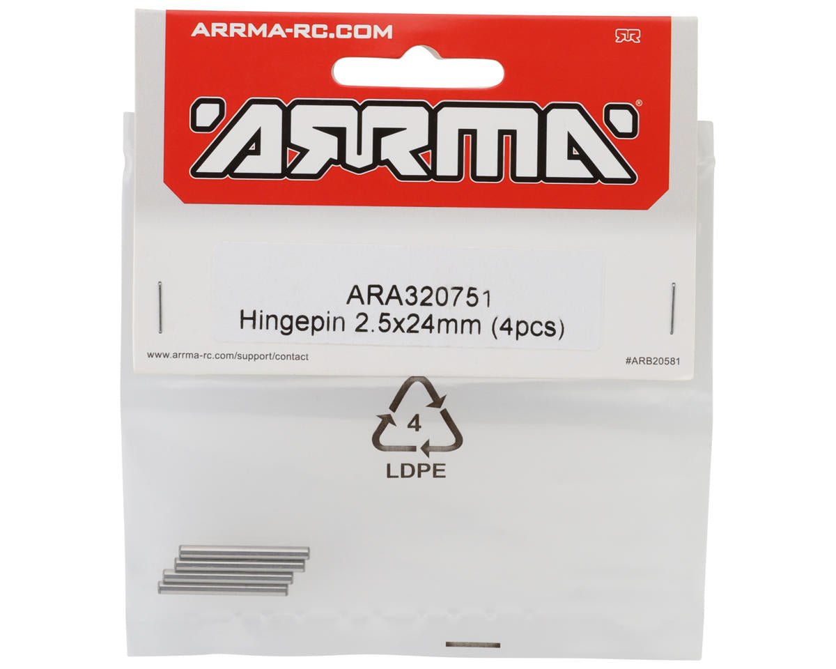 ARRMA ARA320751 Hinge Pin 2.5X24MM GROM 1/18 Granite ,1/14 Typhon ,1/16 Mojave