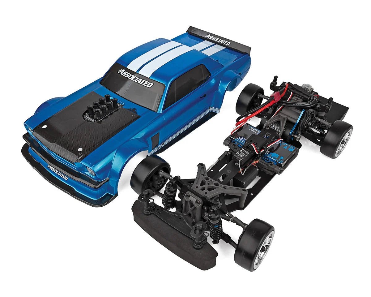 Team Associated DC10 RTR 1/10 Electric Brushless RWD Drift Car Combo (Blue) w/2.4GHz Radio, Battery & Charger