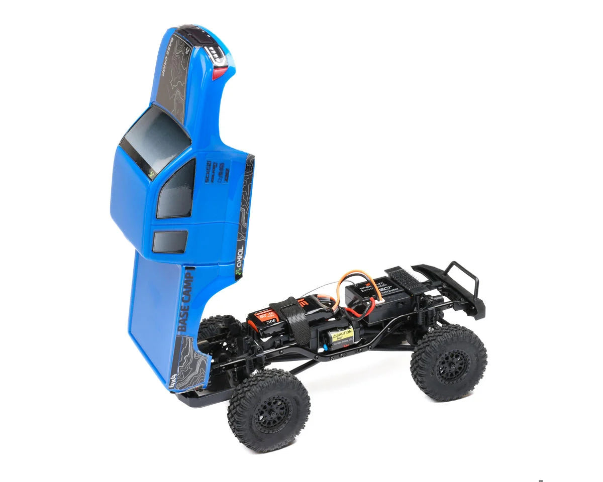 Axial SCX24 Base Camp 1/24 4WD RTR Scale Mini Crawler (Blue) w/2.4GHz Radio, Battery & Charger