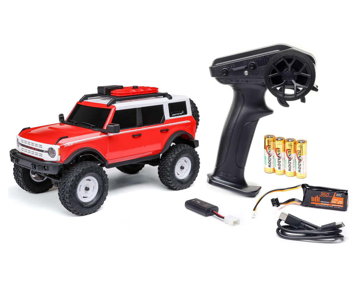 Axial SCX24 Ford Bronco Hard Body 1/24 4WD RTR Scale Mini Crawler (Heritage Red) w/2.4GHz Radio, Battery & Charger