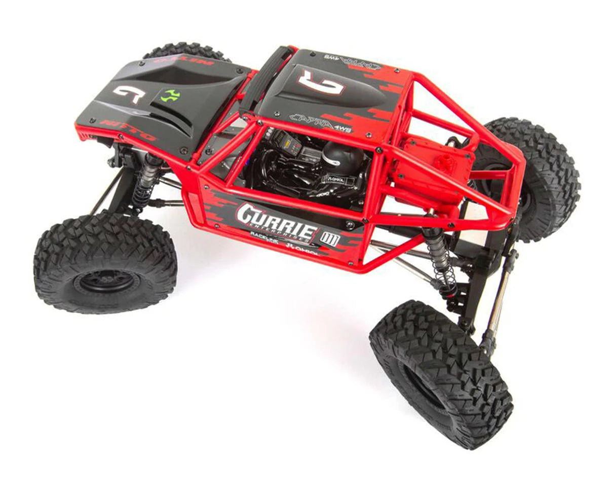 Axial Capra 1.9 4WS Unlimited Trail Buggy 1/10 RTR 4WD Rock Crawler (Red) w/DX3 2.4GHz Radio