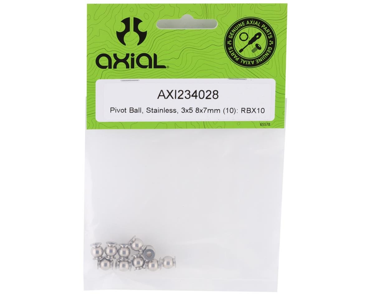 Axial 3x6.8x7mm Stainless Pivot Ball (10) For 1/10 RBX10 Ryft