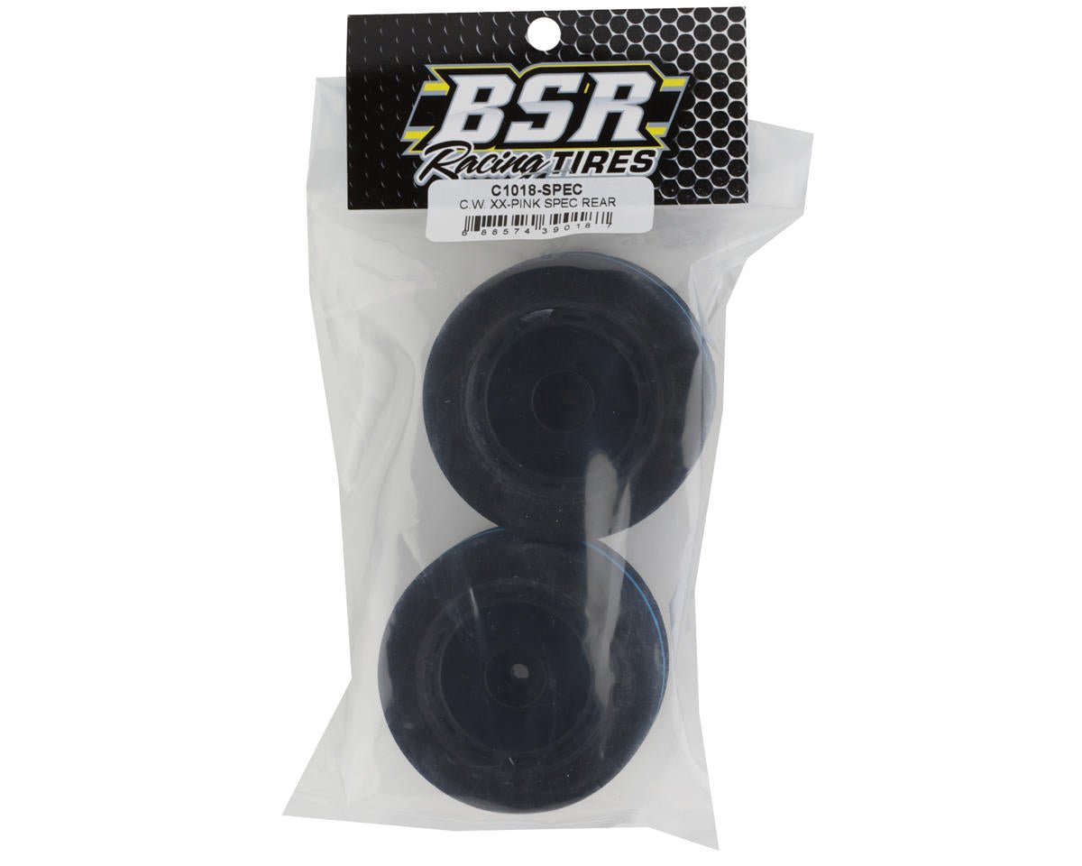 BSR Racing Custom Works Spec Dirt Oval Rear Mounted Foam Tires (2) (Pin Style) (XX Pink)