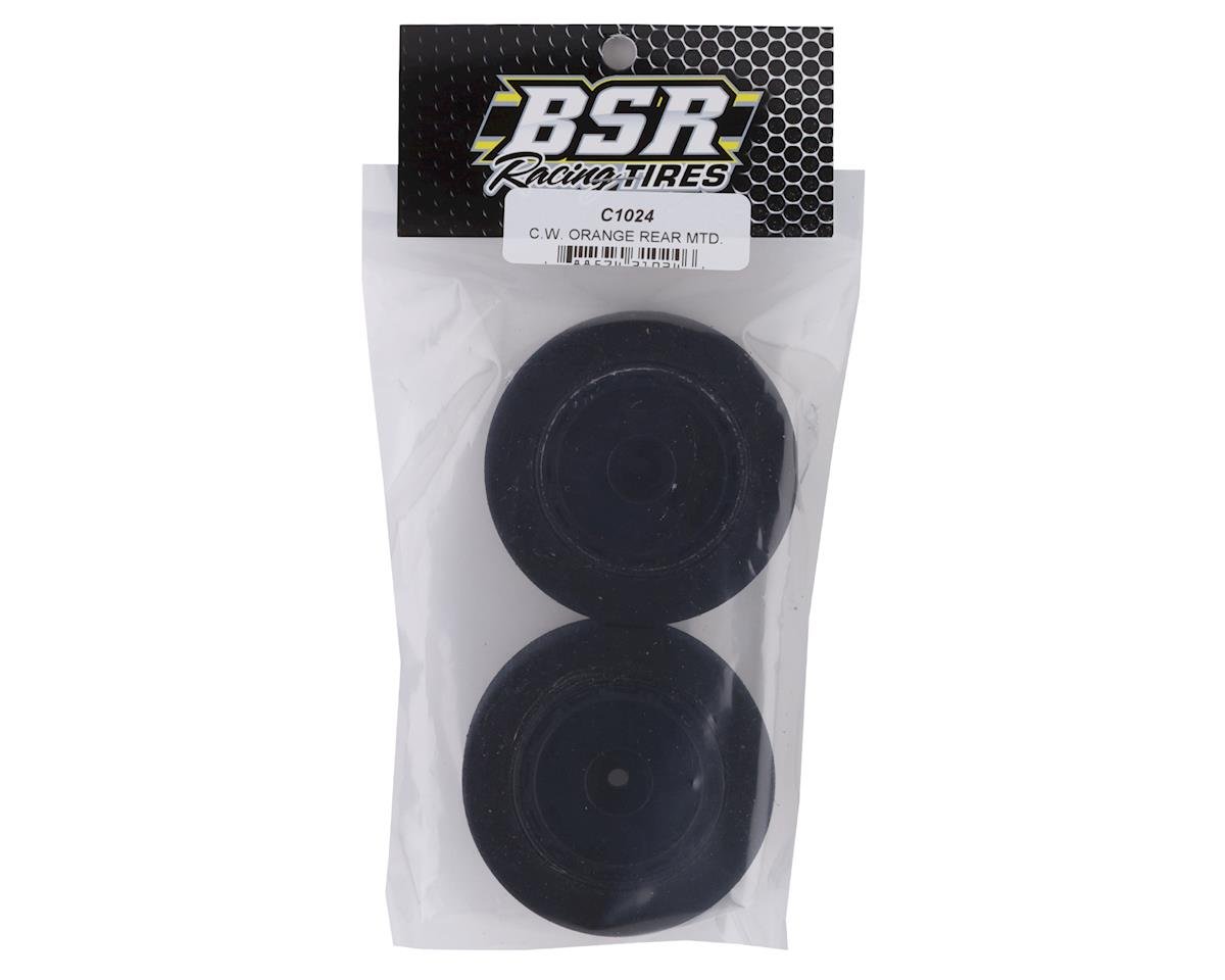 BSR Racing Custom Works Dirt Oval Rear Mounted Foam Tires (2) (Orange)