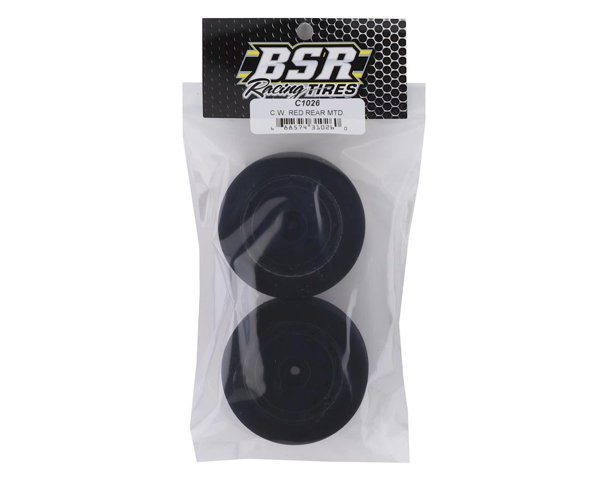BSR Racing Custom Works Dirt Oval Rear Mounted Foam Tires (2) (Red)