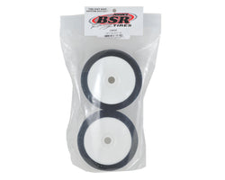 BSR Racing 1/8 Mounted GT Foam Tire (White) (2) (30 Shore) w/17mm Hex