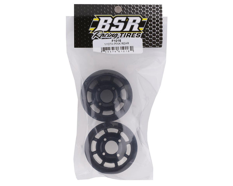 BSR Racing 1/10 Rear Mounted Foam Tires (Black) (2) (Pink)