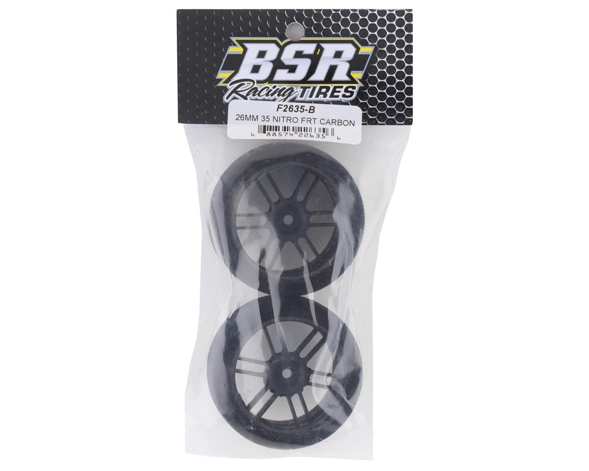 BSR Racing Nitro Touring 26mm Front Foam Tires (Black) (2) (35 Shore)