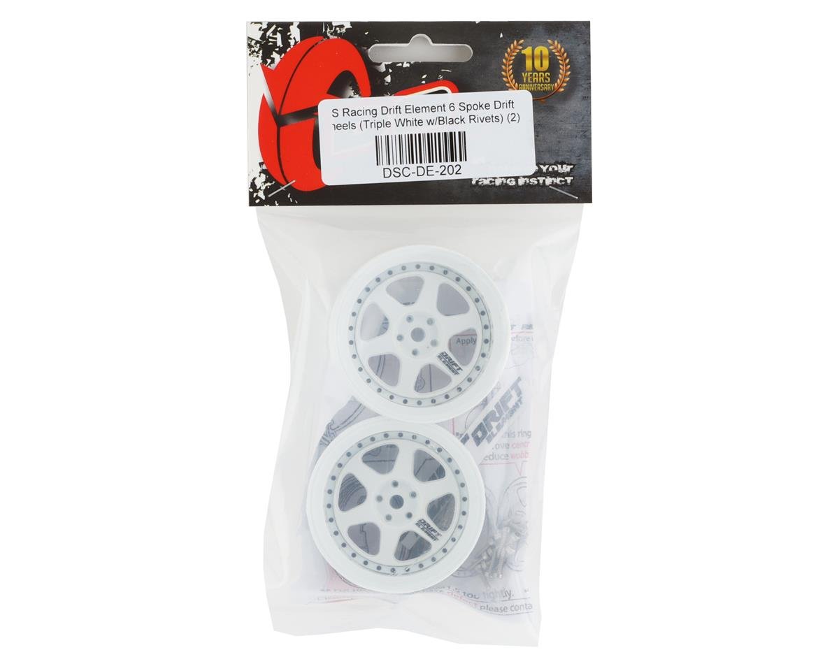 DS Racing Drift Element 6 Spoke Drift Wheels (2) (Adjustable Offset) w/12mm Hex