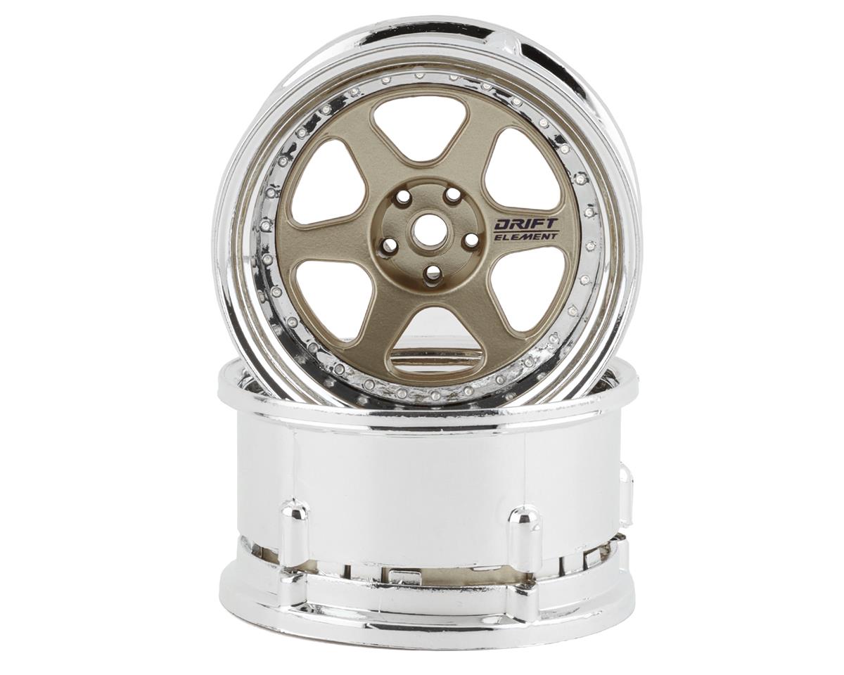 DS Racing Drift Element 6 Spoke Drift Wheels (2) (Adjustable Offset) w/12mm Hex