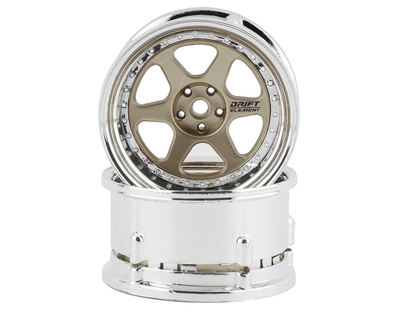 DS Racing Drift Element 6 Spoke Drift Wheels (2) (Adjustable Offset) w/12mm Hex