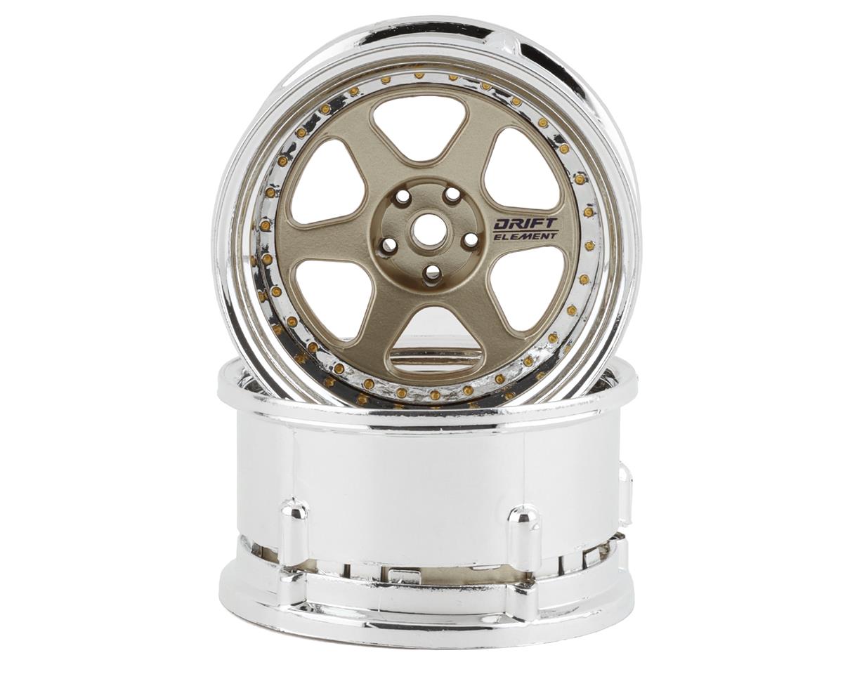 DS Racing Drift Element 6 Spoke Drift Wheels (2) (Adjustable Offset) w/12mm Hex