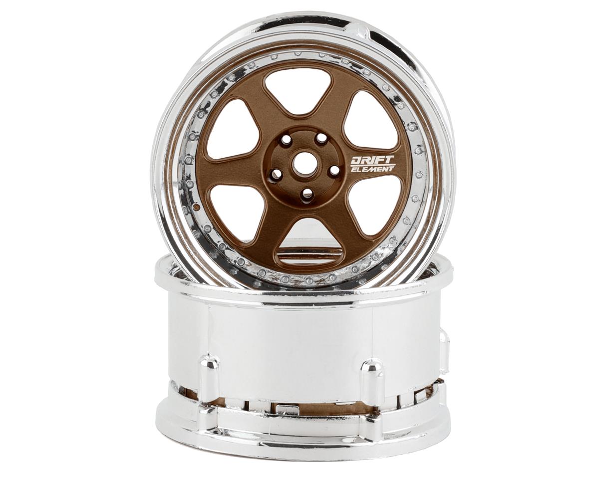 DS Racing Drift Element 6 Spoke Drift Wheels (2) (Adjustable Offset) w/12mm Hex