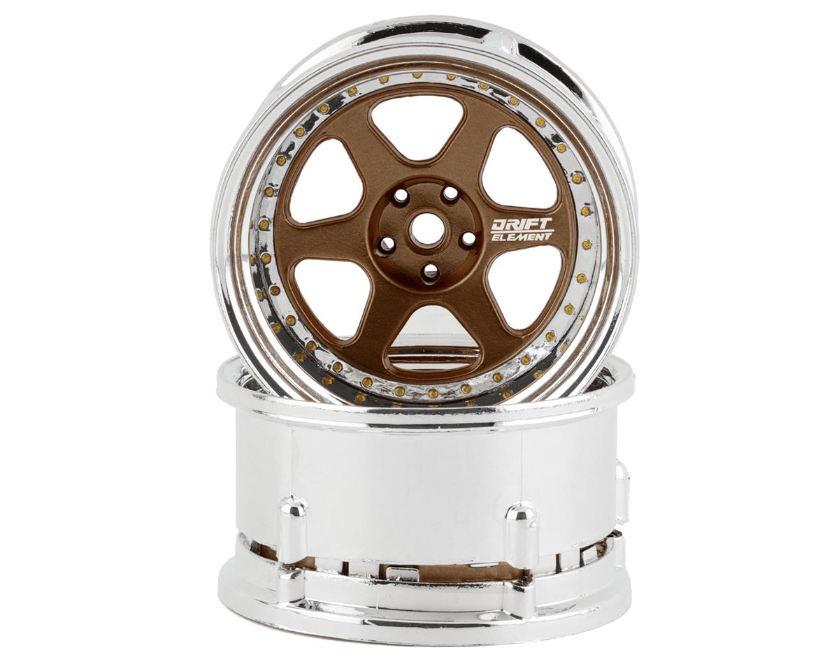 DS Racing Drift Element 6 Spoke Drift Wheels (2) (Adjustable Offset) w/12mm Hex