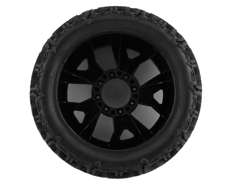 DuraTrax Warthog 5.7" Pre-Mounted Tire (Black) (2) w/Ripper Wheels & Removable 24mm Hex 8S