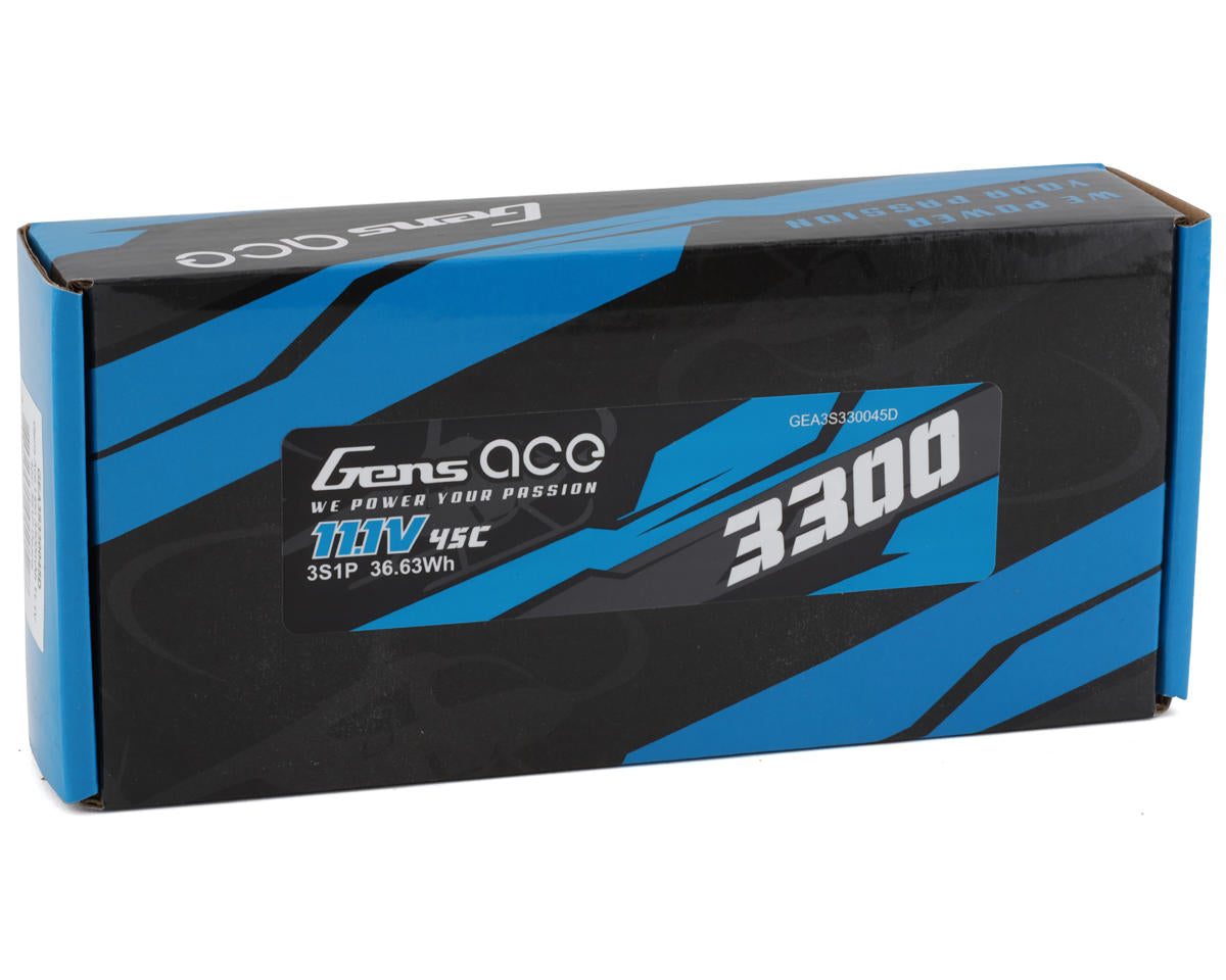 Gens Ace 3S LiPo Battery 45C (11.1V/3300mAh) w/Deans Connector