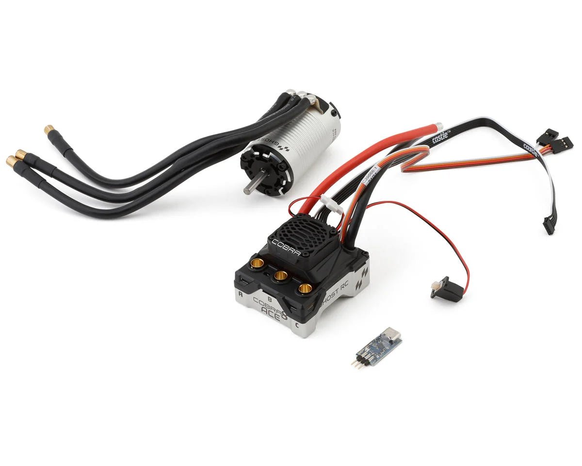Ghost RC Cobra 8 ACE No Prep Drag Brushless ESC Combo w/V2 1408 Motor (7000kV) (Adjustable Endbell)