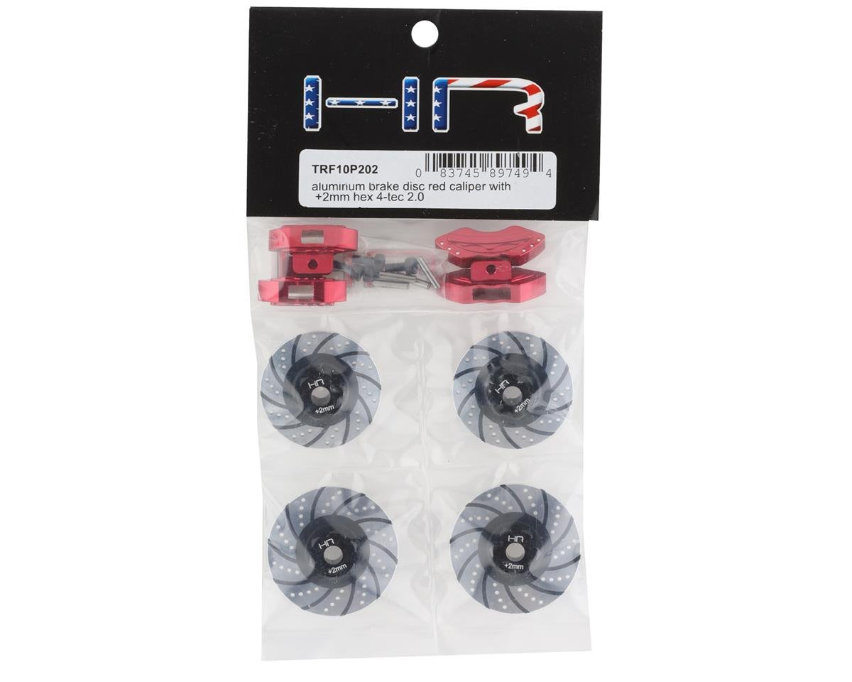 Hot Racing Traxxas 4-Tec 2.0 Aluminum Disc Brake w/Calipers (Red) (4)
