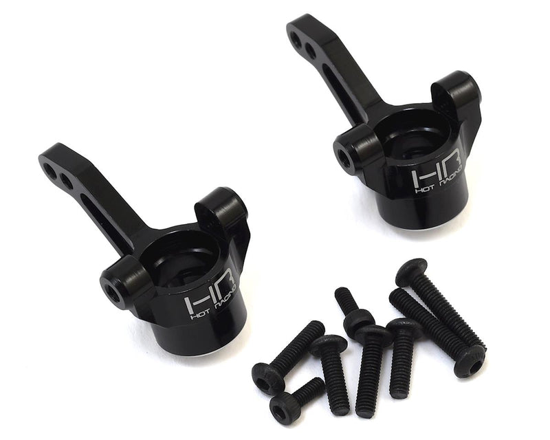 Hot Racing Aluminum 4-Tec 2.0 Steering Block (Black) (2)