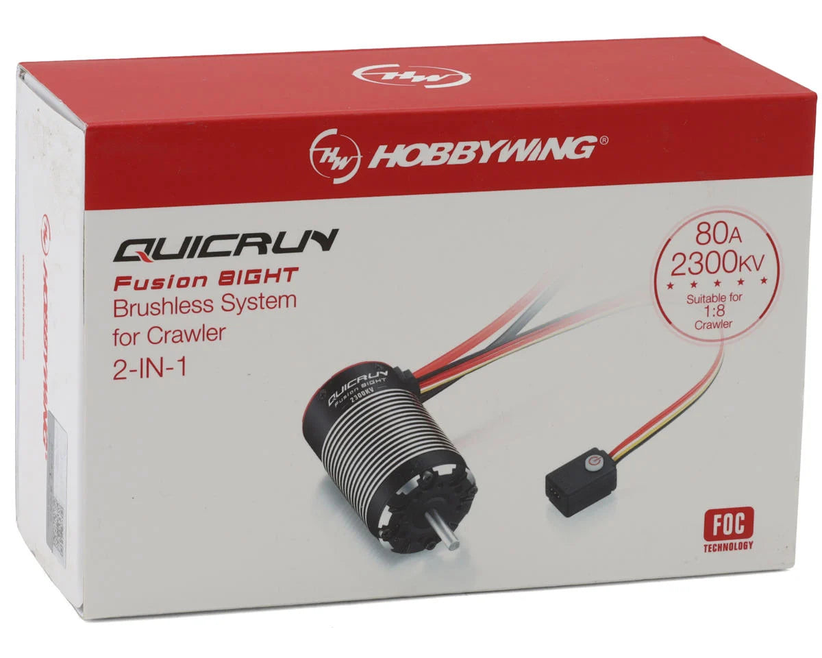 Hobbywing QuicRun Fusion 8IGHT 2-in-1 Brushless Crawler ESC & Motor System (2300Kv)