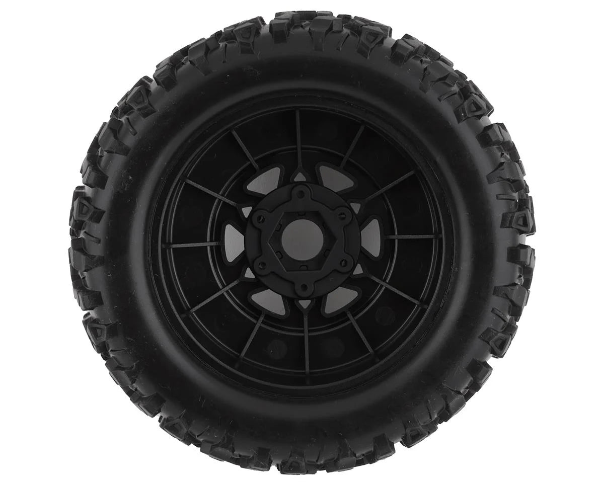 JConcepts Mojave 6S BLX Pre-Mounted Landmines Tires w/Tremor Wheels (Black) (2) (Yellow) w/17mm Hex