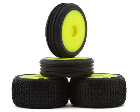 Losi Micro-B Pre-Mounted Tires (Yellow) (4)