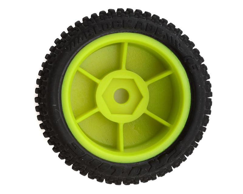 Losi Micro-B Pre-Mounted Tires (Yellow) (4)