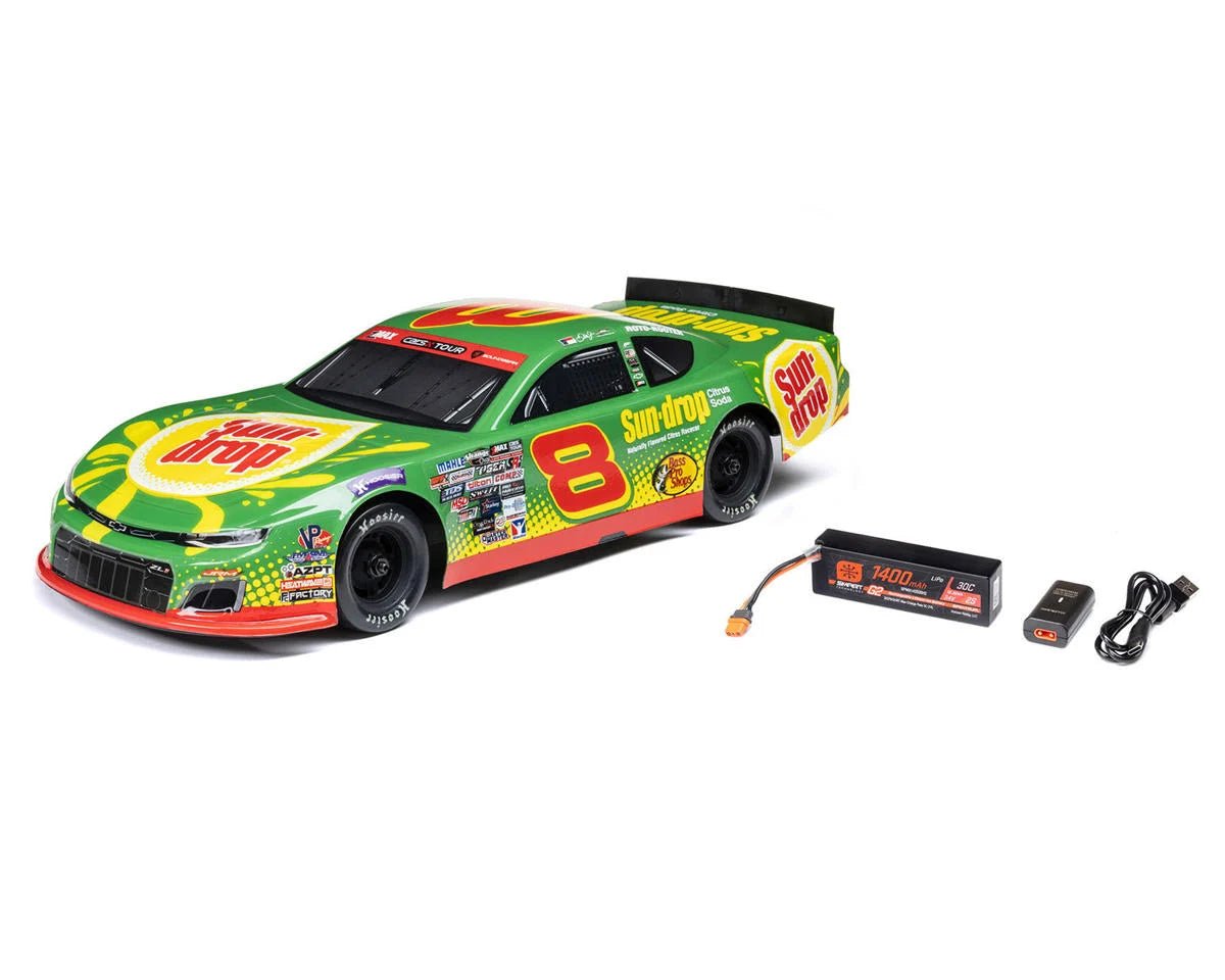 Losi 1/12 Chevrolet ZL1 Asphalt Late Model Grom AWD RTR On-Road Car (Sun Drop) w/2.4GHz Transmitter, Battery, & Charger