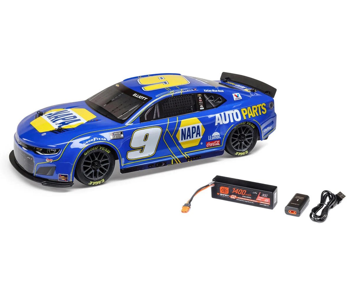 Losi NASCAR #9 Chevy Camaro ZL1 1/12 2S AWD RTR On-Road Car (Chase Elliot) w/2.4GHz Transmitter, Battery, & Charger