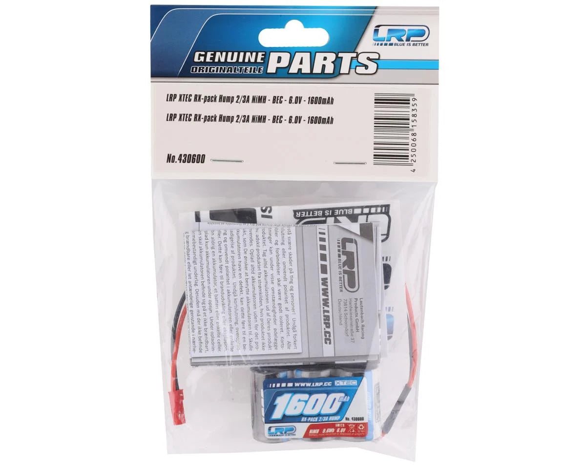 LRP XTEC 5-Cell 6.0V NiMH Hump Receiver Pack (1600mAh)