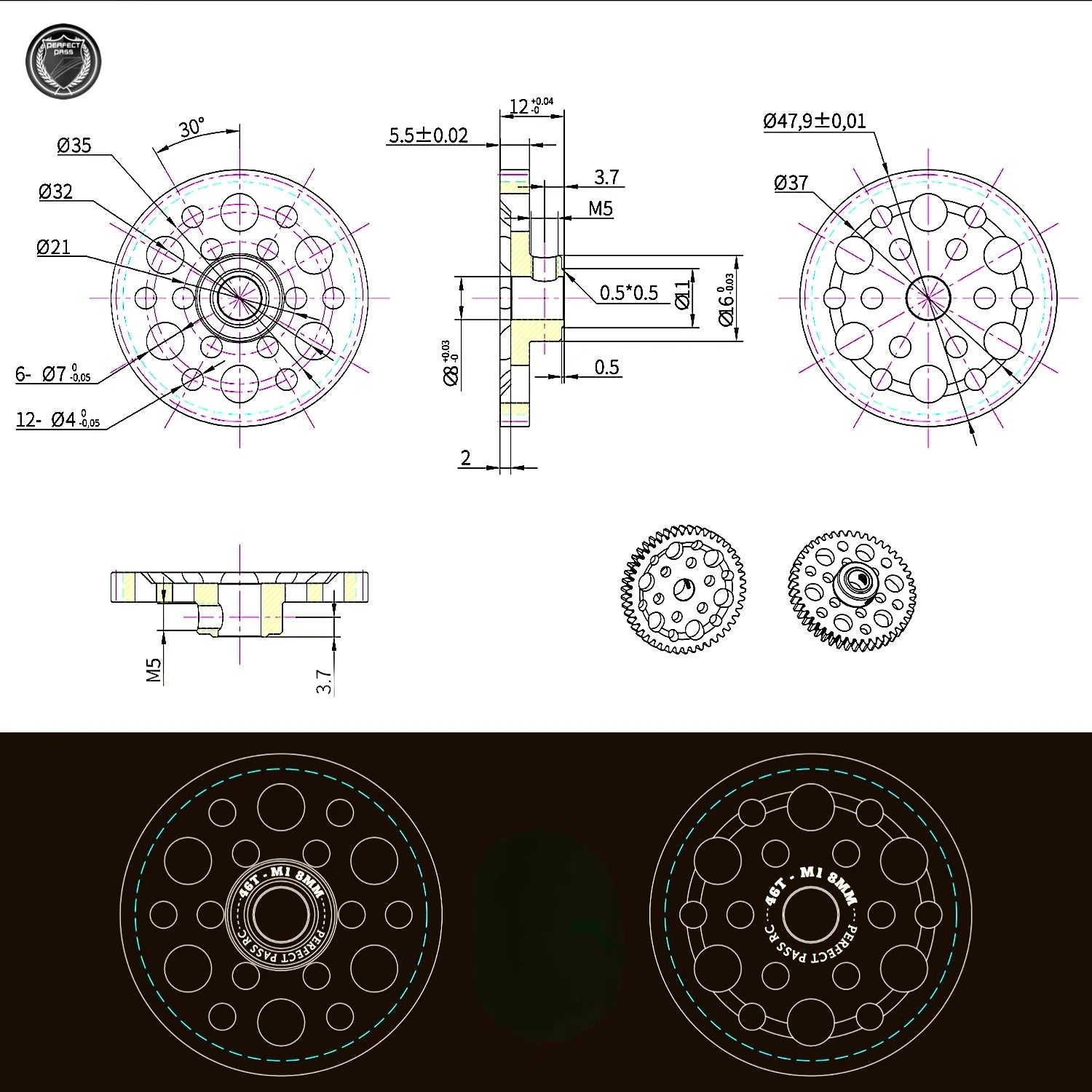 Perfect Pass MOD 1 Gears (8MM Bore)