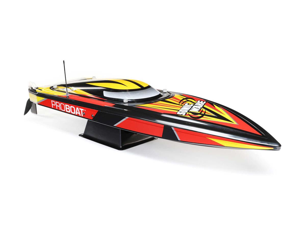 Pro Boat Sonicwake 36" Self-Righting RTR Deep-V Brushless Boat (Black) w/Spektrum SLT3 2.4GHz Radio