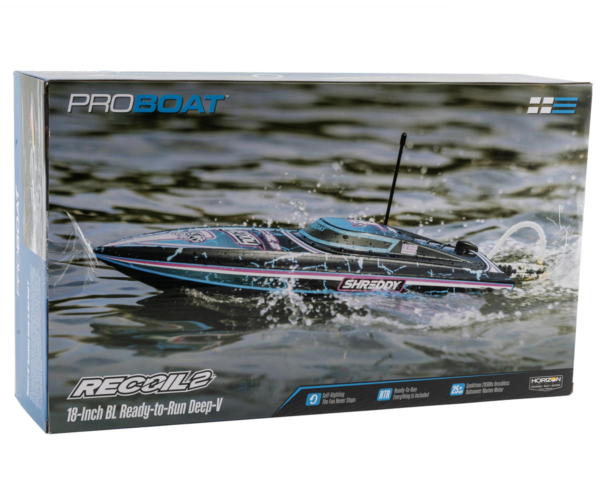Pro Boat Recoil 2 18" Brushless Deep-V Self-Righting RTR Boat (Shreddy) w/2.4GHz Radio
