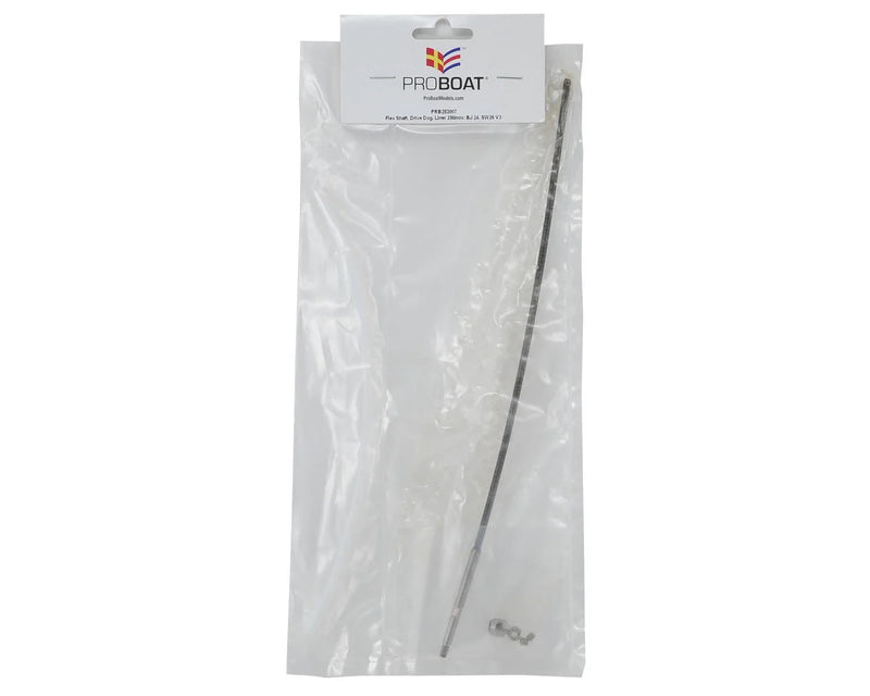 Pro Boat Flex Shaft 295 x 4mm, Drive Dog and Liner: Blackjack 24