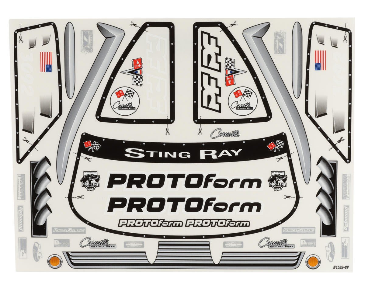 Protoform 1963 Chevrolet Corvette Stingray Pro Mod Drag Car Body (Clear)